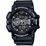 Casio G-Shock Black/Silver Analogue/Digital Rotary Button Men's Watch GA400GB-1A GA-400GB-1ADR  