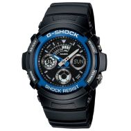 Casio G-Shock Analogue/Digital Mens Black/Blue Watch AW591-2A AW-591-2ADR  