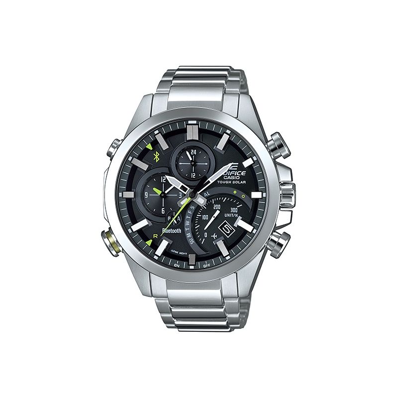 Casio Edifice Analogue Tough Solar Silver Mens Smart Watch EQB- 500D-1ADR