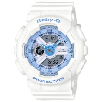 Casio Baby-G Beach Color Series White Analogue/Digital Female Watch  Ba110Be-7A